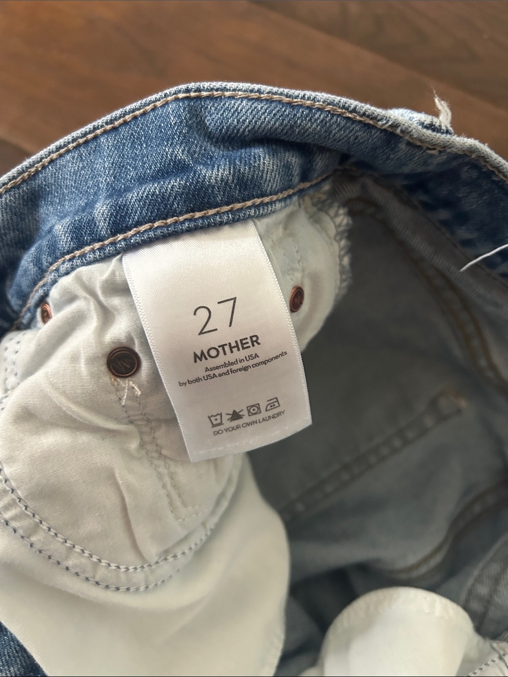 MOTHER DENIM THE TRIPPER FLOOD FRAY LEFT IN THE DUST sz 27 - Picture 8 of 11
